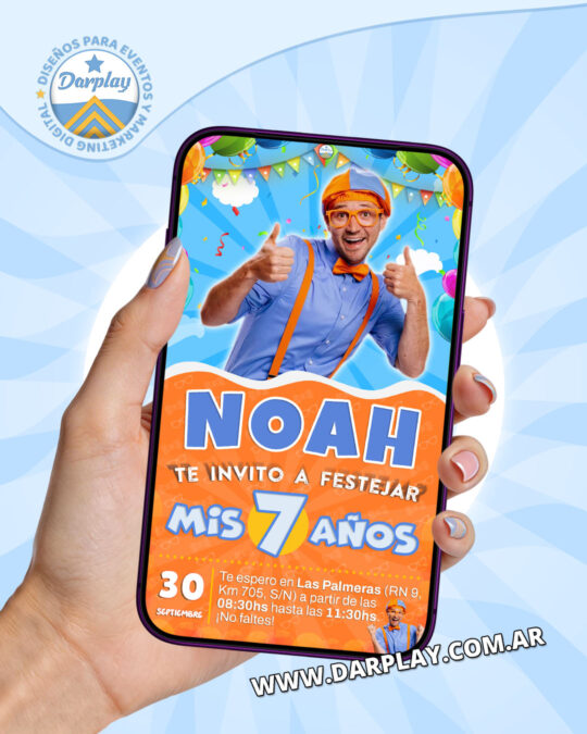 Invitación Digital Blippi