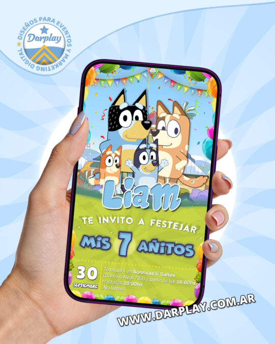 Invitación Digital Bluey