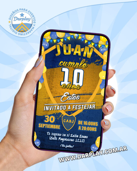 Invitación Digital Boca Juniors