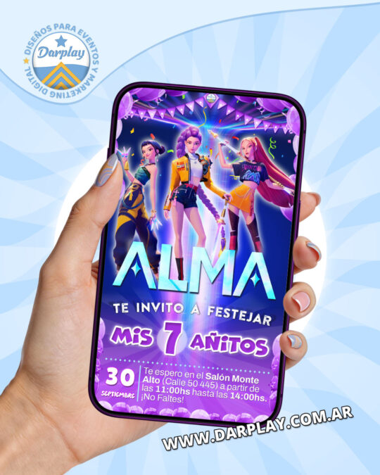 Invitación Digital Guerreras Kpop