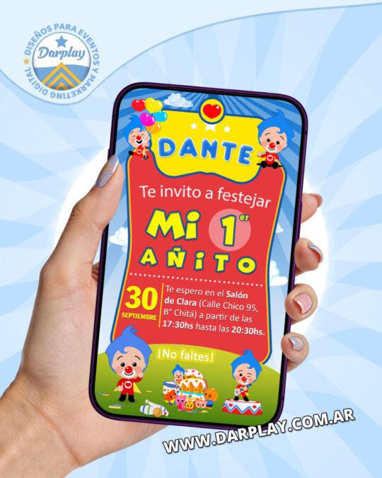 Invitación Digital Plim Plim