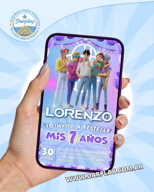 Invitación Digital Saja Boys Kpop