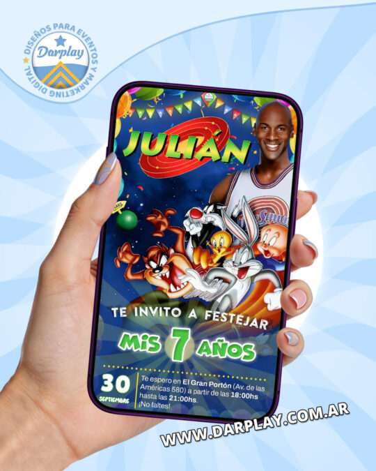 Invitación Digital Space Jam